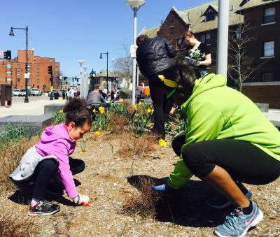 Peabody Square Clean-up on One Boston Day 2016